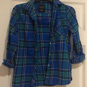 Blue button down shirt